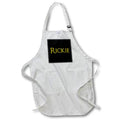 Apron - Rickie popular, common man name in the USA. Yellow on black charm Alexis Design - Popular Male Names in USA