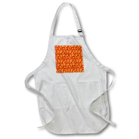 Apron - A pattern of yellow dragons against the background of red color Alexis Design - Pattern Dragons