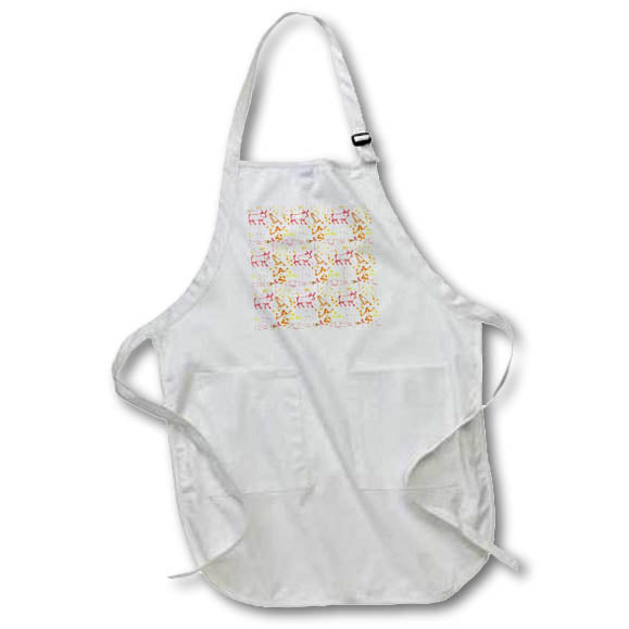 Apron - A pattern of ancient Egyptian symbols of a variety of pink colors Alexis Design - Pattern Egypt