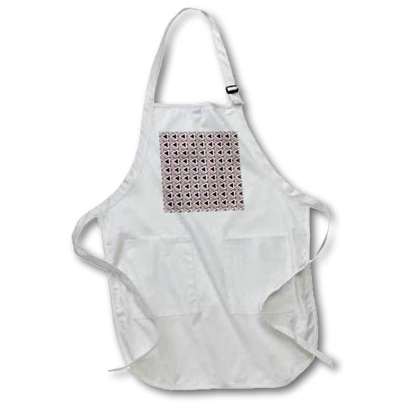 Apron - Traditional African pattern of triangles of dark brown color Alexis Design - Pattern African