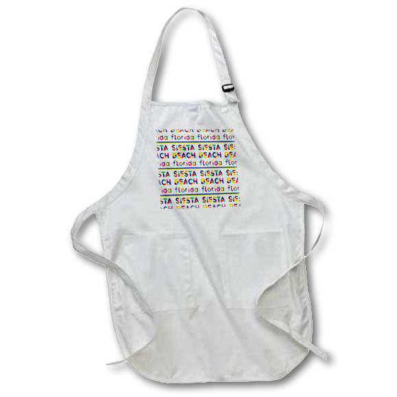 Apron - Pattern Siesta Beach, Florida, blue sea, yellow sand, waves Alexis Design - Pattern American Beaches
