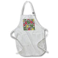 Apron - Pattern of colorful leaves and geometrical shapes in the background Alexis Design - Pattern Floral