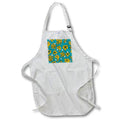 Apron - Floral pattern of yellow flowers against the green background Alexis Design - Pattern Floral