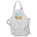Apron - Image of Blue Happy Hanukkah With Menorah Dreidels And Coins lens Art by Florene - Chanukah 2021 Or 5782