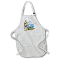 Apron - Image of Blue Happy Chanukah Words With Dreidels And Presents lens Art by Florene - Chanukah 2021 Or 5782