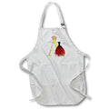 Apron - Red Gown Image Of Jewels Crown Image Of Gold Monogram A Monograms