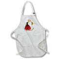 Apron - Red Gown Image Of Jewels Crown Image Of Gold Monogram C Monograms