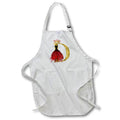 Apron - Red Gown Image Of Jewels Crown Image Of Gold Monogram D Monograms
