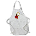 Apron - Red Gown Image Of Jewels Crown Image Of Gold Monogram F Monograms