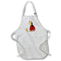 Apron - Red Gown Image Of Jewels Crown Image Of Gold Monogram J Monograms