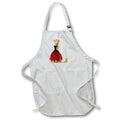 Apron - Red Gown Image Of Jewels Crown Image Of Gold Monogram L Monograms