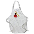 Apron - Red Gown Image Of Jewels Crown Image Of Gold Monogram N Monograms