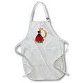 Apron - Red Gown Image Of Jewels Crown Image Of Gold Monogram P Monograms