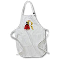 Apron - Red Gown Image Of Jewels Crown Image Of Gold Monogram Q Monograms
