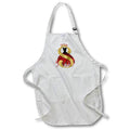Apron - Red Gown Image Of Jewels Crown Image Of Gold Monogram R Monograms