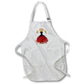 Apron - Red Gown Image Of Jewels Crown Image Of Gold Monogram S Monograms
