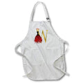 Apron - Red Gown Image Of Jewels Crown Image Of Gold Monogram V Monograms