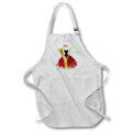 Apron - Red Gown Image Of Jewels Crown Image Of Gold Monogram W Monograms