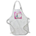 Apron - Cute Pink Ice Cream Gnome Pink Image Of Glitter Monogram C Monograms
