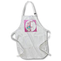 Apron - Cute Pink Ice Cream Gnome Pink Image Of Glitter Monogram F Monograms