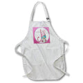 Apron - Cute Pink Ice Cream Gnome Pink Image Of Glitter Monogram J Monograms