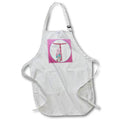 Apron - Cute Pink Ice Cream Gnome Pink Image Of Glitter Monogram T Monograms