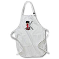 Apron - Glamour Black Girl Image Of Diamonds Monogram K Monograms