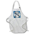 Apron - Monogram S Blue Image Of Watercolor Image Of Gold Leaves Monograms