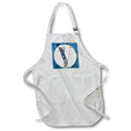Apron - Monogram Y Blue Image Of Watercolor Image Of Gold Leaves Monograms