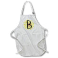 Apron - Monogram B Pretty Image Of Watercolor Sunflower Monograms