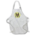 Apron - Monogram M Pretty Image Of Watercolor Sunflower Monograms