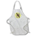 Apron - Monogram N Pretty Image Of Watercolor Sunflower Monograms