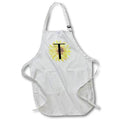 Apron - Monogram T Pretty Image Of Watercolor Sunflower Monograms