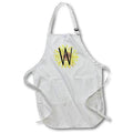 Apron - Monogram W Pretty Image Of Watercolor Sunflower Monograms