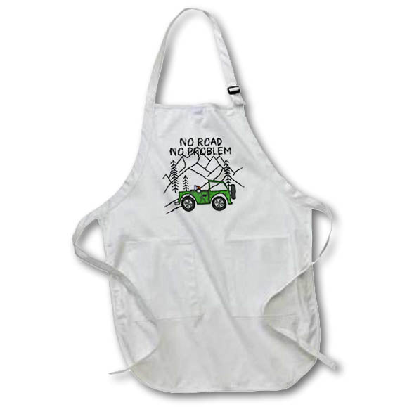 Apron - Funny Cute Off-road No Road No Problem All-terrain ATV Sports and Hobbies