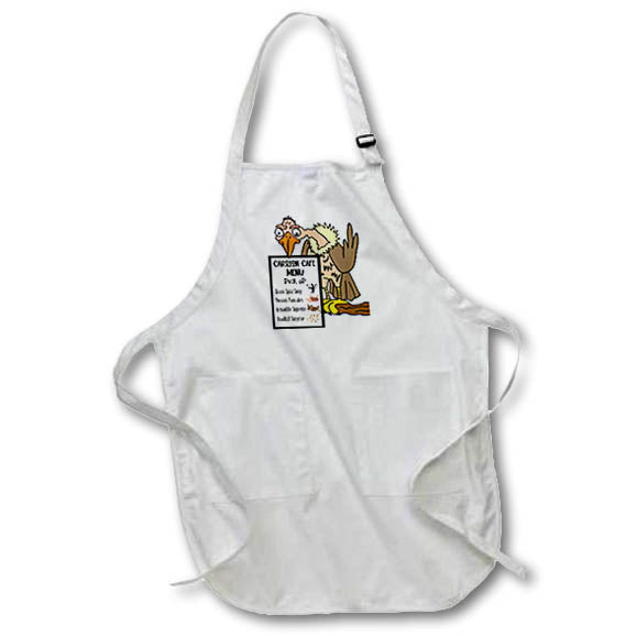 Apron - Funny Buzzard with Carrion Café Menu possum pancakes, skunk splat puns Funny