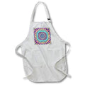 Apron - turquoise and pink color scheme of abstract mandala graphic design Designs - Abstract