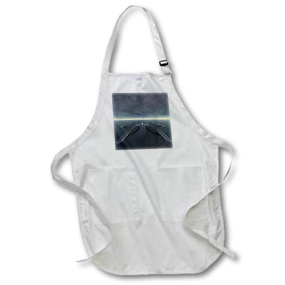 Apron - Mechanical sci fi octopus lurking in water waiting for a meal to eat Designs - Science Fiction