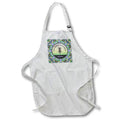 Apron - Color palette of purple and green disc golf basket graphic design. Designs - Disc Golf