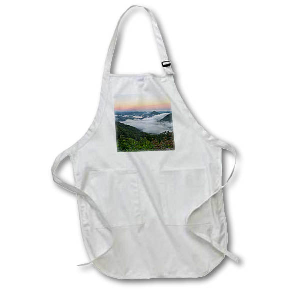 Apron - Colorful morning sunrise over clouds and mountains with valleys. Designs - Photography