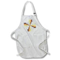 Apron - Shades of golden orange arranged in rotating squares with layers. Designs - Graphic Design