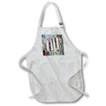 Apron - Textural graphic design with grunge and angled view of video tapes. Designs - Graphic Design
