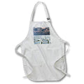 Apron - Digital artwork features field of ice in blocks with horizon and clouds. Designs - Nature