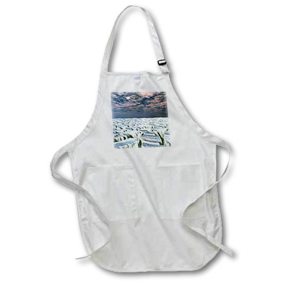 Apron - Digital artwork features field of ice in blocks with horizon and clouds. Designs - Nature