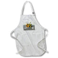 Apron - An abstract architectural structure of mystery with floating orange cubes. Designs - Surreal