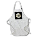 Apron - Silhouette graphic design of people walking by tree and giant full moon. Designs - Space
