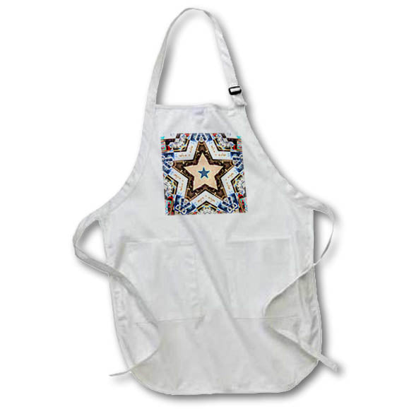 Apron - Colorful giant star graphic design with symmetrical sides and texture. Designs - Space