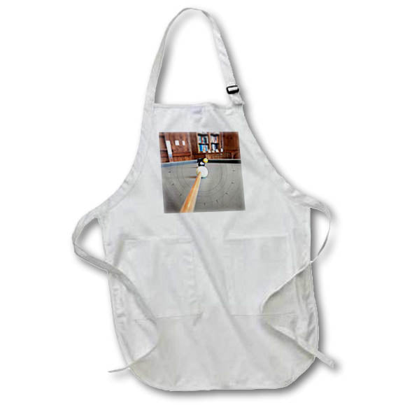 Apron - Graphic artwork using photograph of a pool table sports game for fun. Designs - Graphic Design