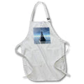 Apron - Digital art of ringed structure on frozen fantasy landscape with sphere. Designs - Surreal