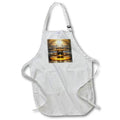 Apron - Digital artwork in hues of golden brown showing information data device. Designs - Surreal